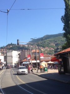 Wondering the streets of Sarajevo.