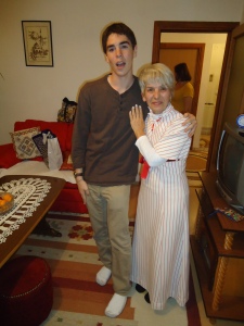 Me with my host mom. ( I swear that I usually don't look that spacey...) 