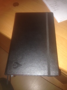 The simple black journal that I bought from the Harvard Bookstore back in August 